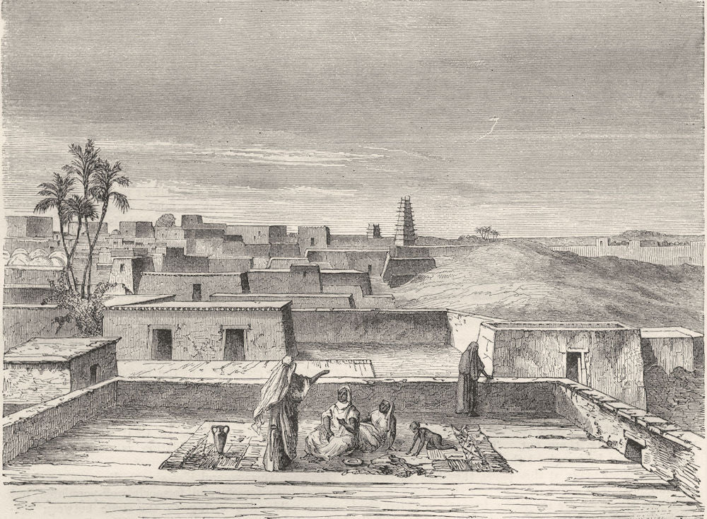 NIGER. Agadez 1870 old antique vintage print picture